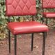 Series of 4 red chairs in skai