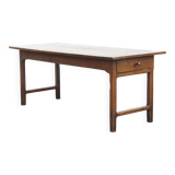 Antique French Country Chestnut Dining Table, Early 19th Century