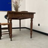 Old walnut bistro table