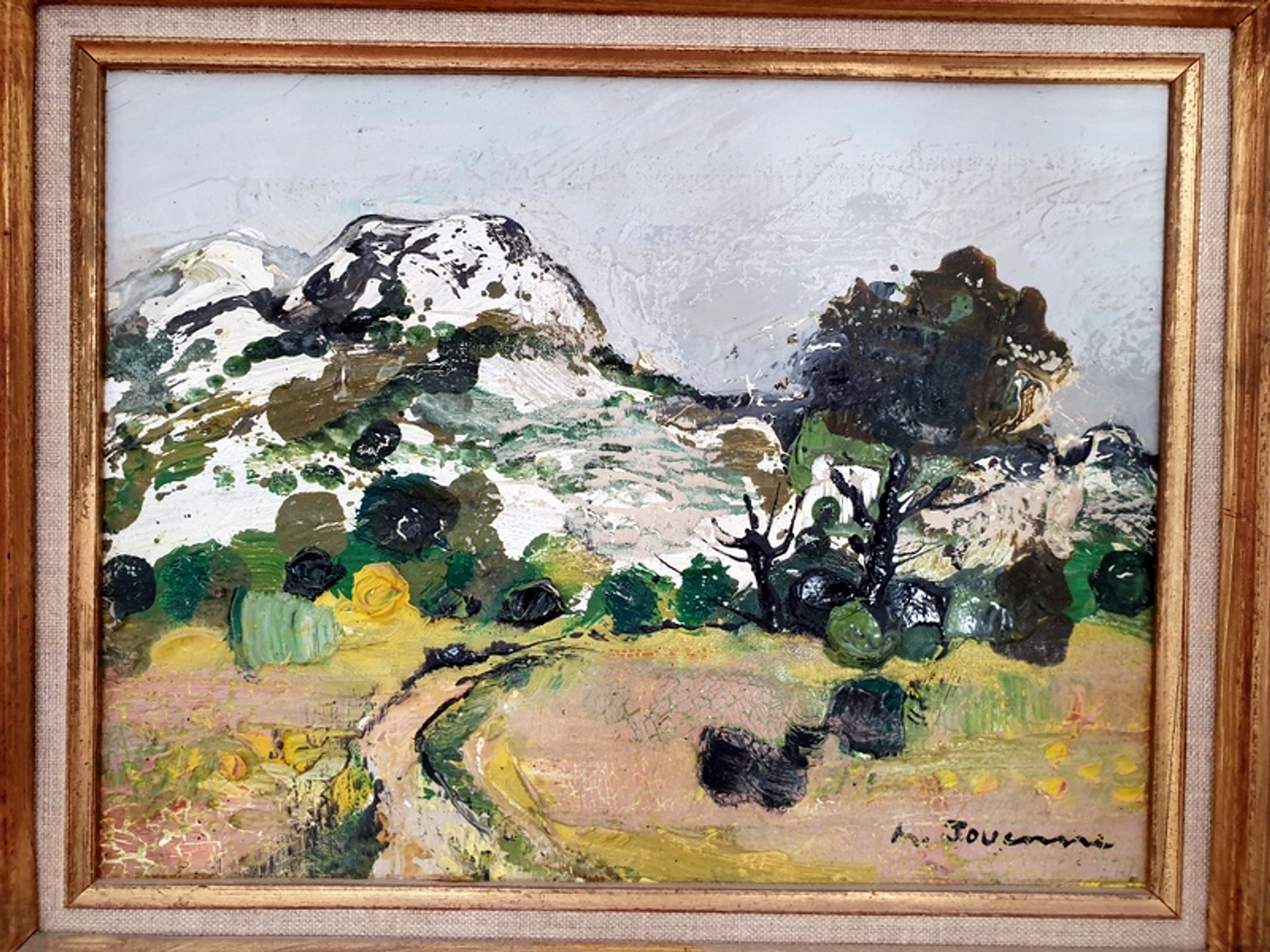 Huile sur toile - Campagne Provençal - Michel Jouenne