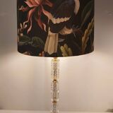Table lamp with a crystal base