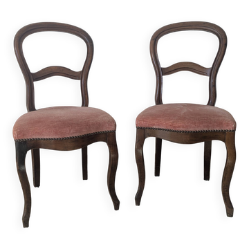 Pair of Louis Philippe style chairs