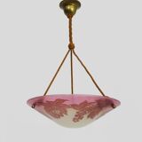 Magnificent Vianne Art Nouveau style 1-burner basin, in patterned purple glass