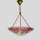 Magnificent Vianne Art Nouveau style 1-burner basin, in patterned purple glass