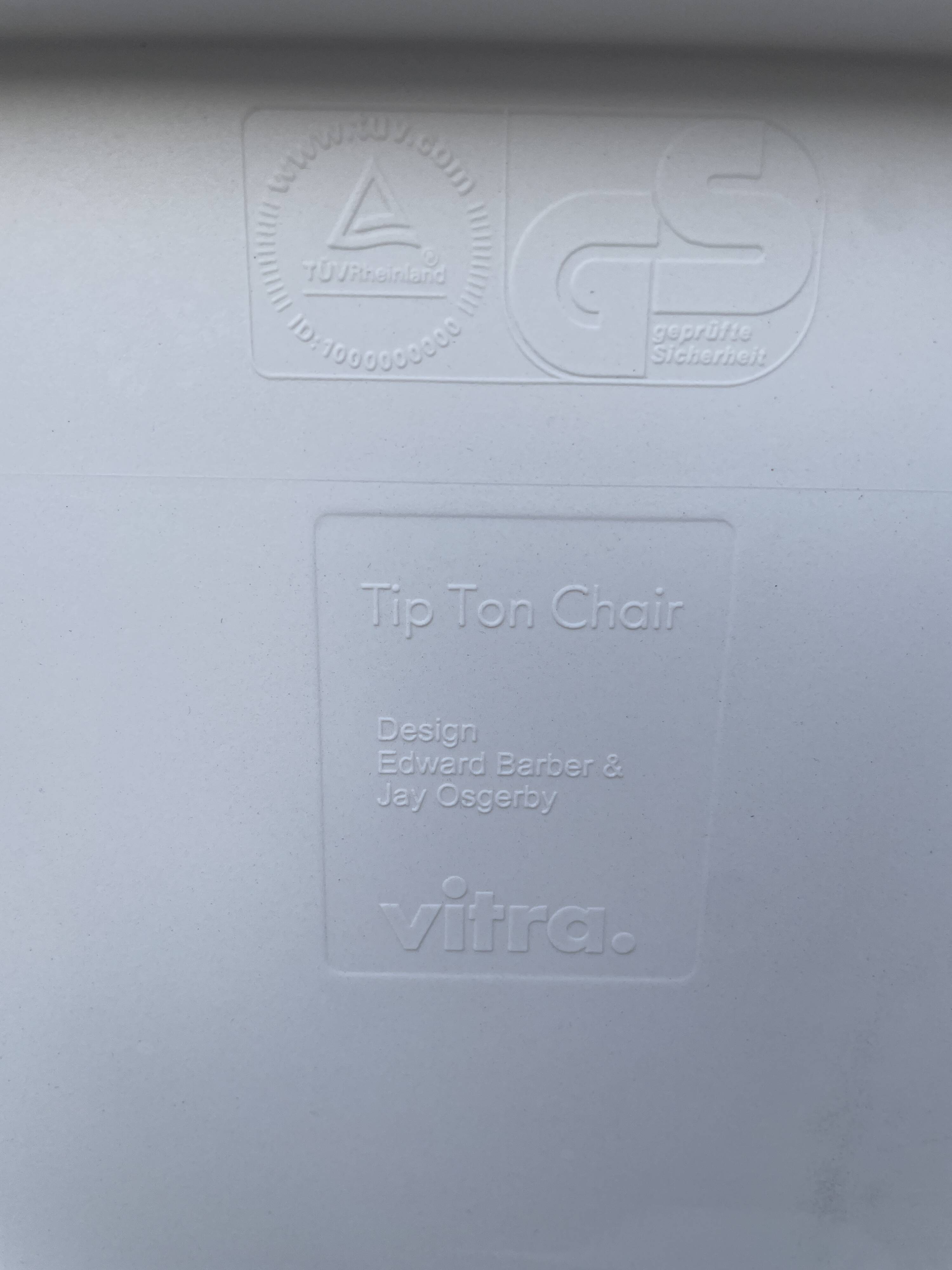 Vitra Tip Ton chair in white – design by Barber & Osgerby