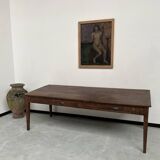 Large writing table from the 1940s in solid oak