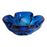 Bohemian bowl / ashtray glass CZ Blue