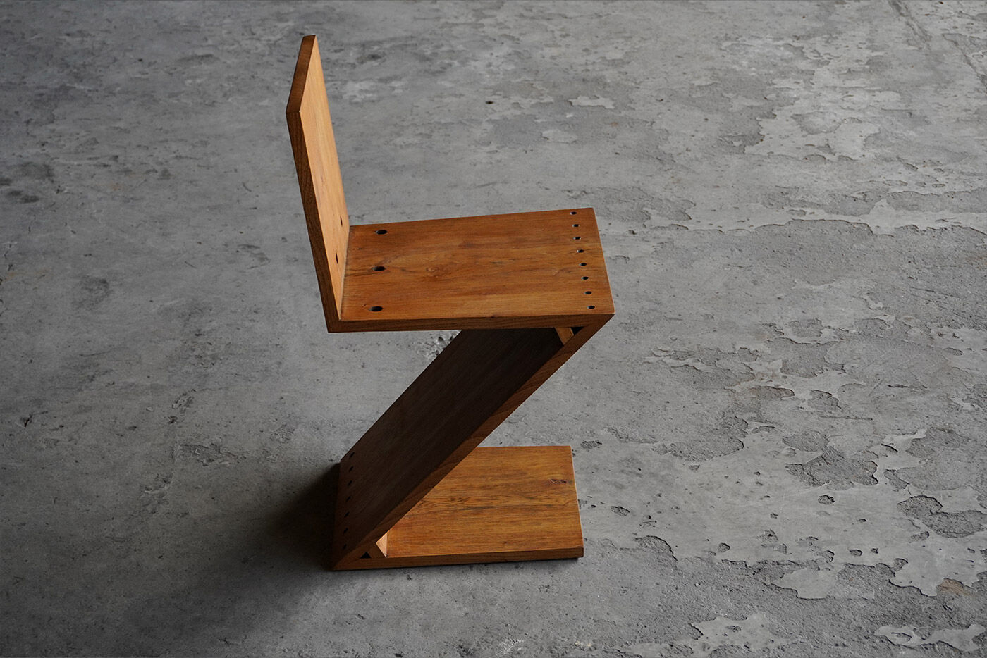 Gerrit Rietveld Zig Zag chair by G.A.v.d. Groenekan, The Netherlands 1960s