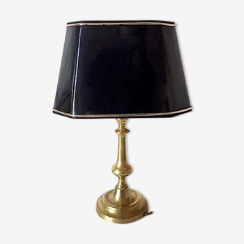 Lampe en laiton avec abat-jour