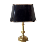 Brass lamp with lampshade