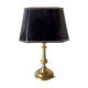 Brass lamp with lampshade