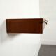 Paire de chevets suspendus scandinave teck 1960s