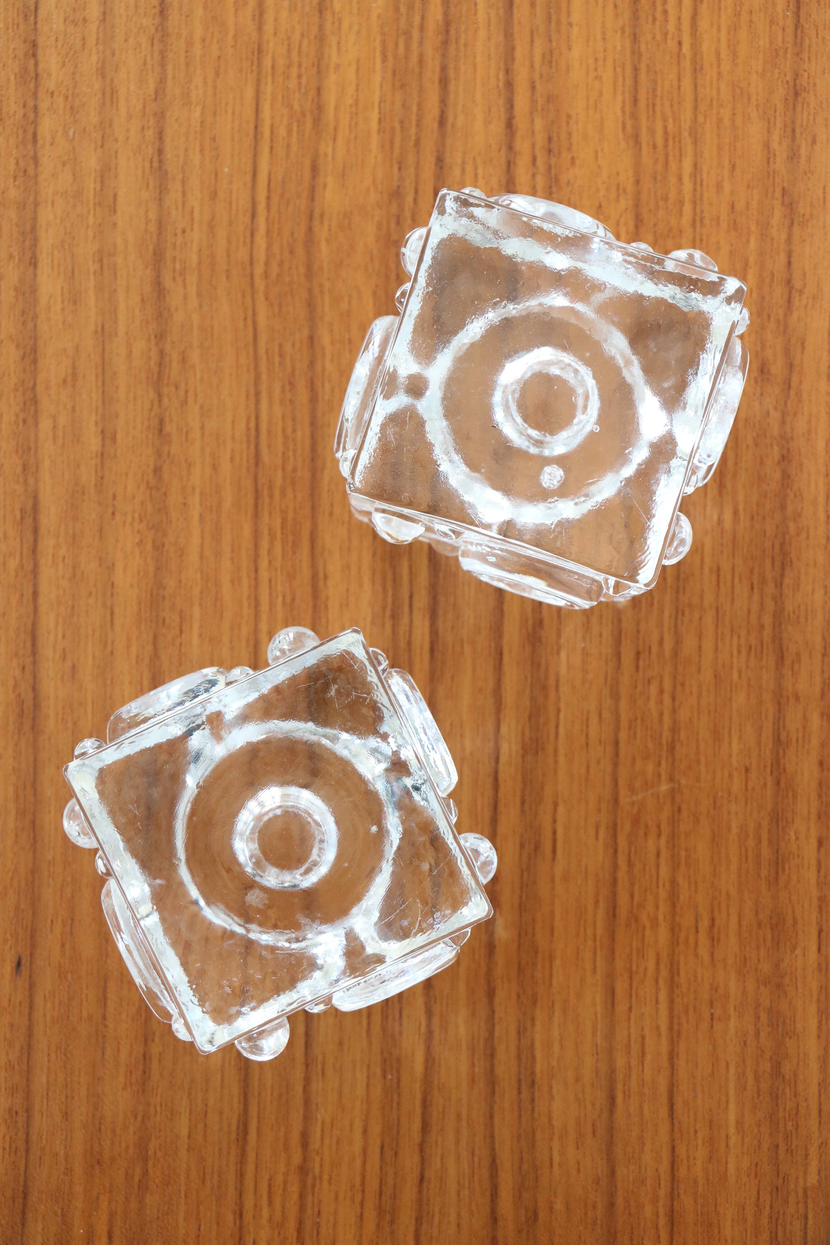 Pair of Josef Schott candlesticks, brutalist/modernist, 1960