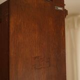 Rare high cabinet in teak by Martin Nyrop for Rud. Rasmussen, Denmark, early 20th century.