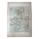 Carte ancienne Îles Britanniques 54x37cm