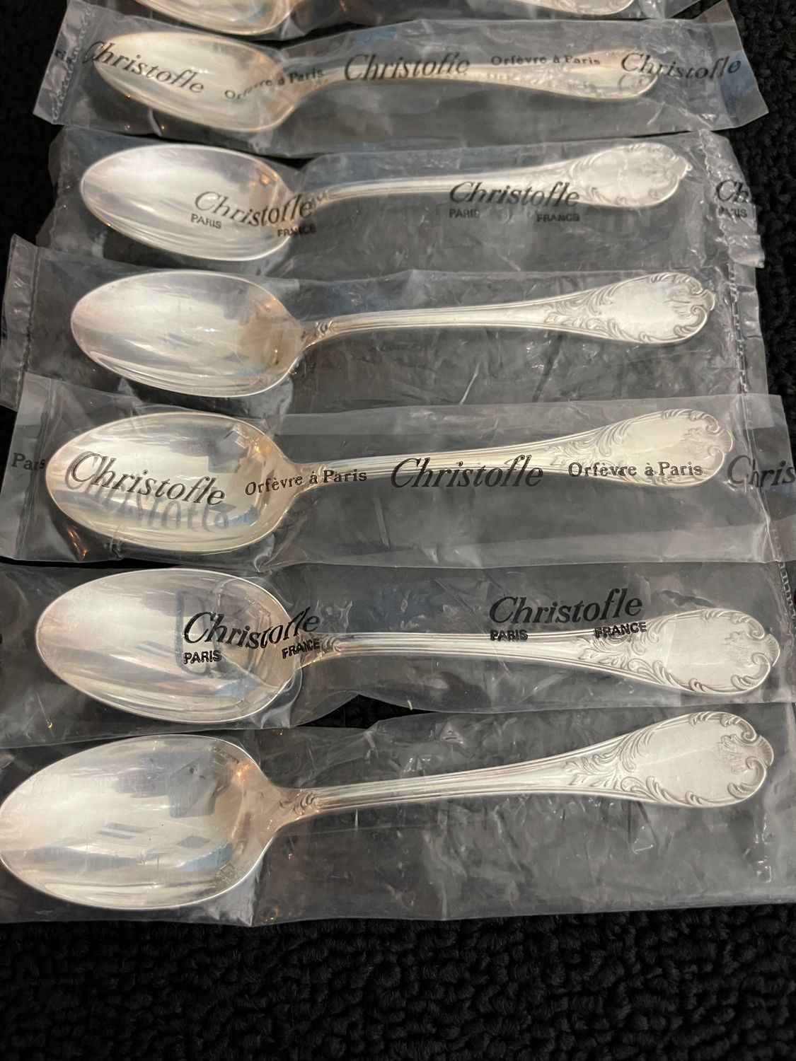 Christofle marly 12 spoons in new blister packs