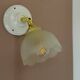 Vintage frosted glass tulip wall light