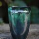 Vase céramique 409/15, vase décoratif, pot à fleurs, vase nuances vert et noir, collection, 60's