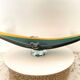 Dark green & amber Murano glass gondola- Sommerso