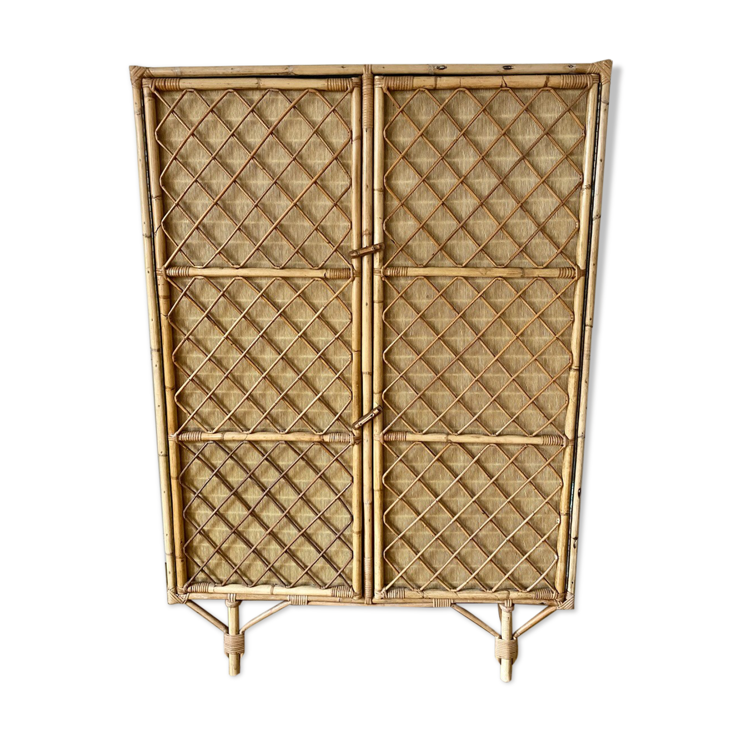 Vintage rattan cabinet