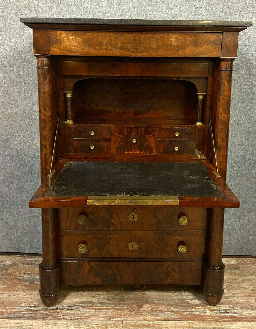 Secretary empire era in mahogany flamed around 1810