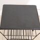 Vintage pedestal table in leather and metal 1960