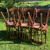6 Fischel bistro chairs with labels, circa 1930