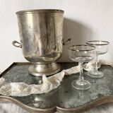 Patinated silver champagne bucket