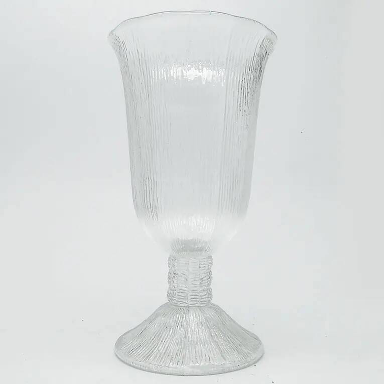 Cora vase, mid-century modern, transparent glass, Ząbkowice, Poland, 1970s