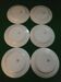 Lot de 6 assiettes plates sarreguemines digoin