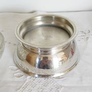 Pewter and crystal flower pick, "Les Etains du Manoir"