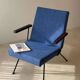Gispen 1409 armchair André Cordemeyer petrol blue 1960s