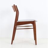 Chaise en teck Ærthøj Jensen & Mølholm entièrement restaurée avec un revêtement en feutre de laine / Design danois moderne du milieu du siècle / Années 1960