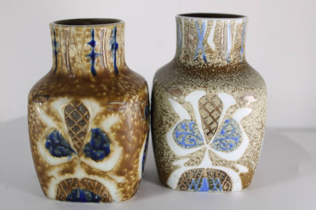 Vase En Pierre Unique Royal Copenhagen Par Nils Thorsson Avec Des