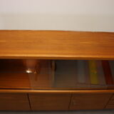 johannes Andersen teak lighted display cabine For Silkeborg Denmark