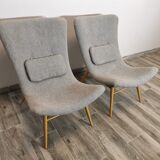 Restored pair of armchairs by Miroslav Navratil