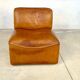 Brutalist Style DS-15 Leather Lounge Chair from De Sede, Switzerland 1970s
