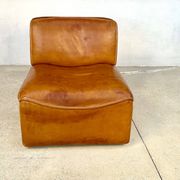 Brutalist Style DS-15 Leather Lounge Chair from De Sede, Switzerland 1970s