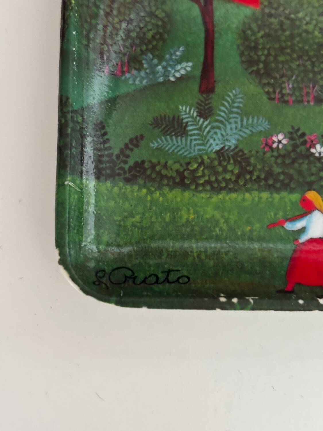 Vintage melamine pocket emptier Mebel Lorenzo Prato