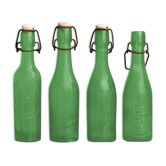 Series of 4 old bottles (beers, lemonade)