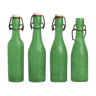 Série de 4 bouteilles anciennes (bières, limonade)