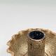 Vintage studio ceramic candlestick, wavy scalloped edge.