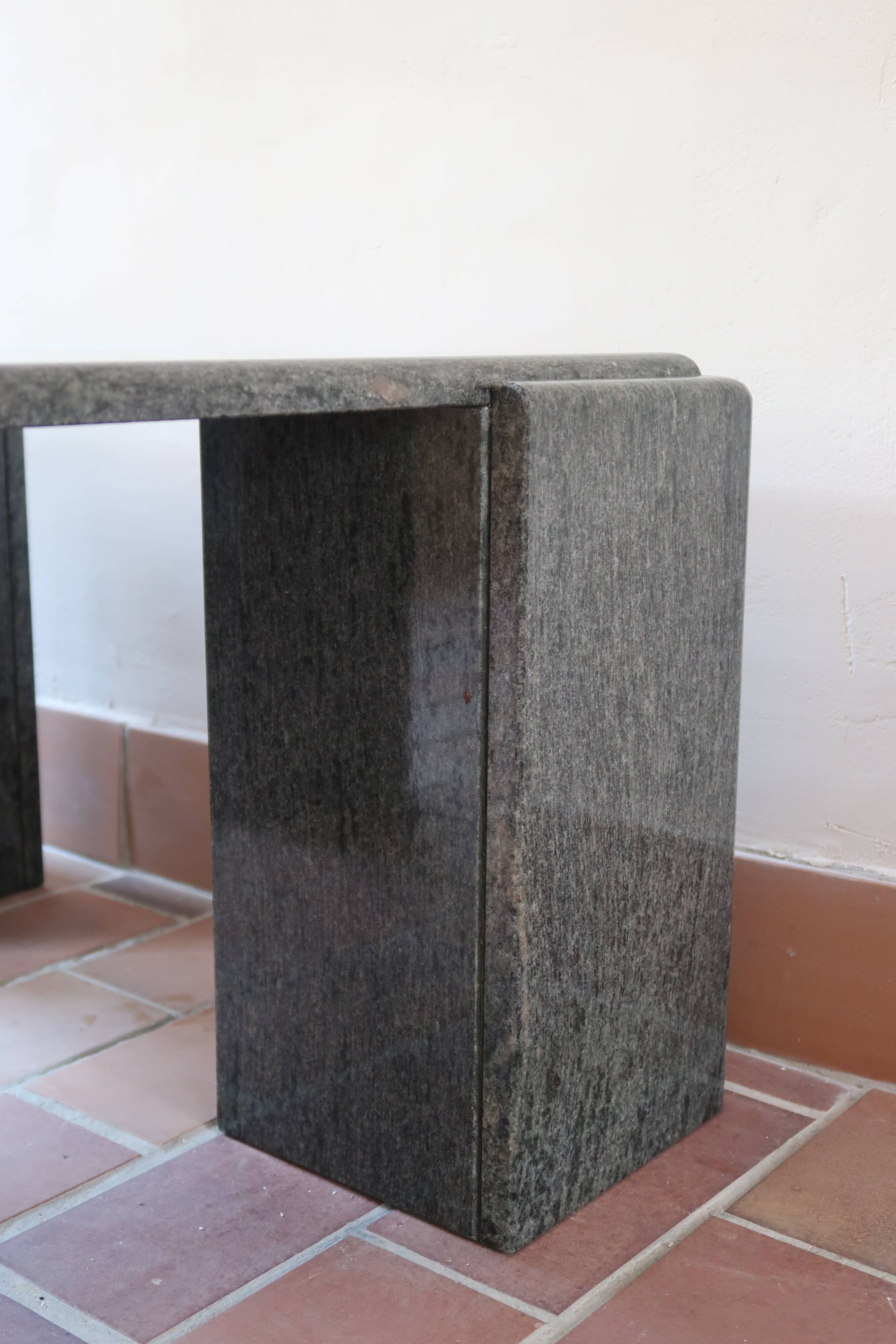 Large square granite coffee table