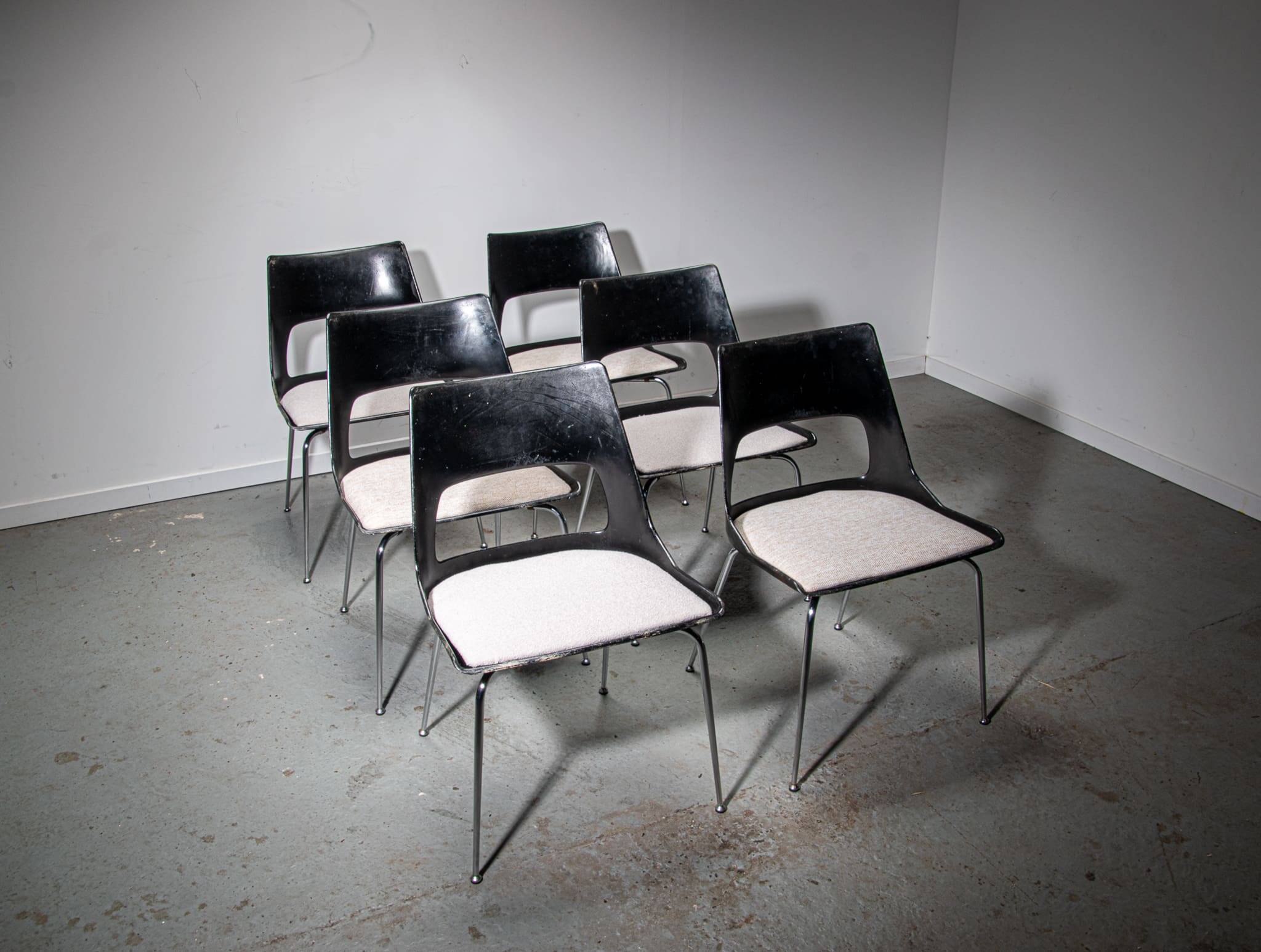 6 chaises Kay Korbing pour Fibrex Danemark