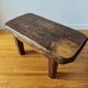 Brutalist coffee table made of solid wood – Handcrafted – 1960s-70s