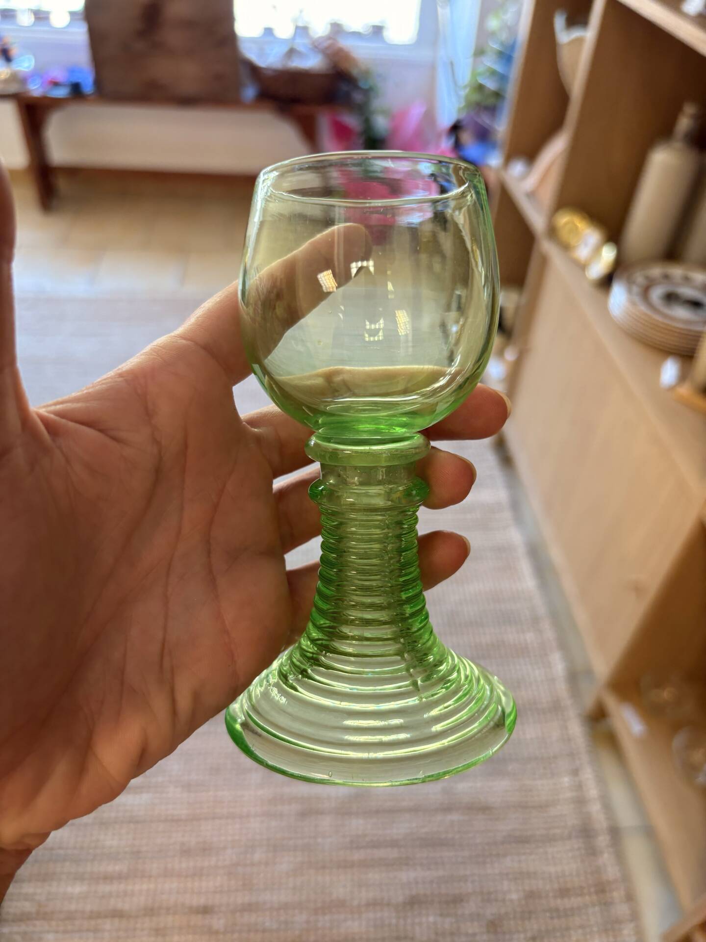 Set of 6 Alsatian crystal stem glasses in ouraline – Röme style