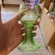 Set of 6 Alsatian crystal stem glasses in ouraline – Röme style