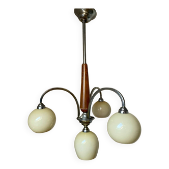 Art Deco period brasserie chandelier, circa 1930