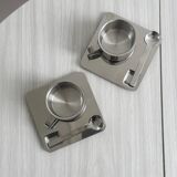 2 tasses à expresso inox avec plateau et cuillère