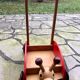 Antique toy with wheels child